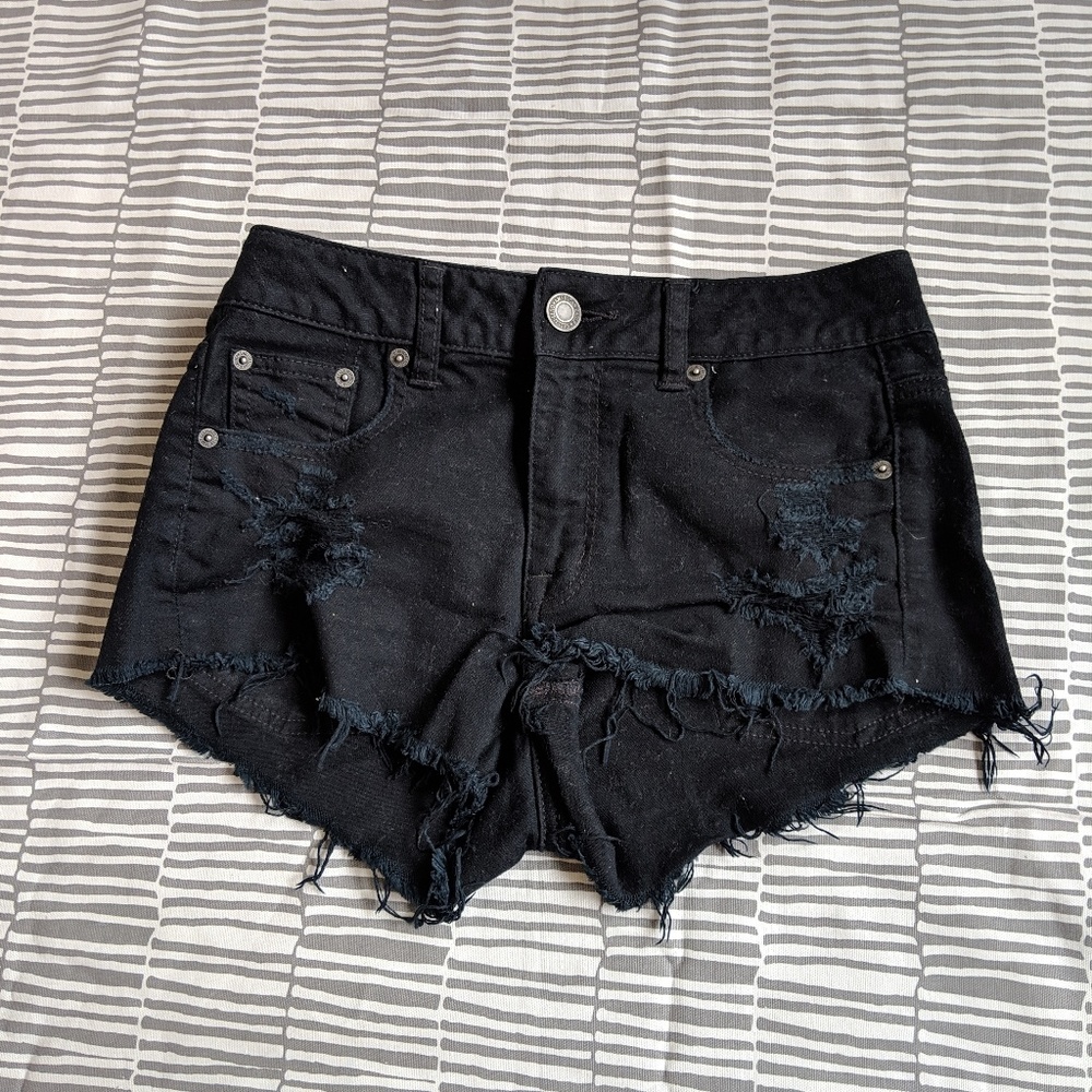American Eagle Black Jean Shorts